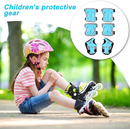 Kids Bike Helmet, Toddler Helmet for Youth Adult, Knee Pad Elbow Pad Wrist Guard Protective Gear Set for Bike
