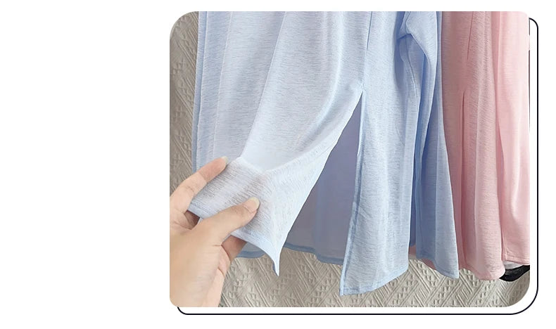 Women's Fitness Sports T-shirt Loose Long Sleeve Breathable Comfort Side-Opening Design Running Fitness Leisure Outdoor Yoga Top