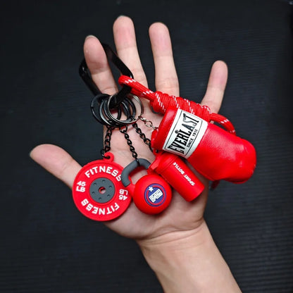 New Fitness Keychain Gym Lovers Fitness Enthusiast Gift Barbell Dumbbell Keychain Fitness Bag backpack Charms