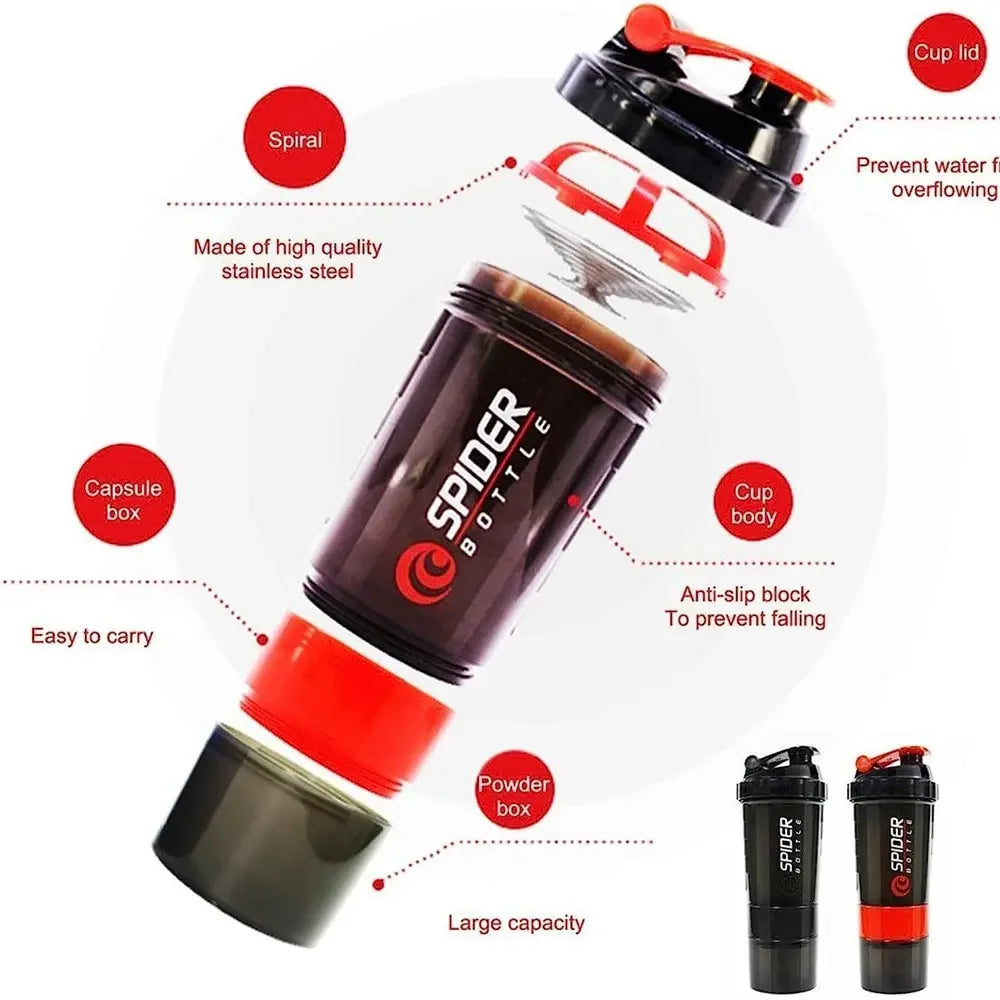 3 Layers Shaker Bottle - Fitmora™