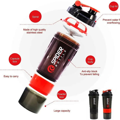 3 Layers Shaker Bottle - Fitmora™