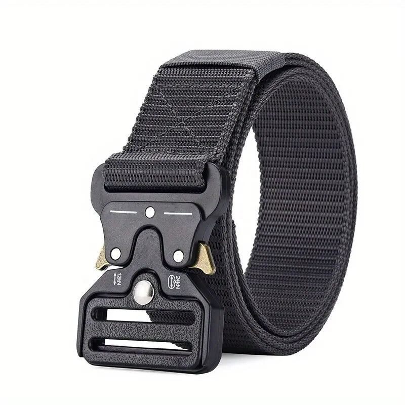 Tactical Belt for Men Quick-Release Buckle Heavy-Duty Nylon Webbing for Outdoor Hunting Survival Gear