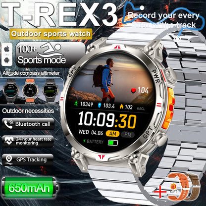 2025 New Military Dual-Band GPS SmartWatch Compass 10ATM Waterproof Tactics Compass Altimeter 100+Sport BT call Smart Watch Men - Fitmora™