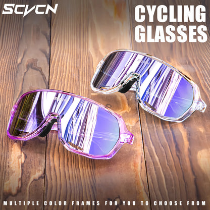 SCVCN New Outdoor Cycling Glasses Bike Sunglasses Men UV400 Eyewear Sports MTB Goggles Bicycle Women Riding Hiking Sunglasses - Fitmora™