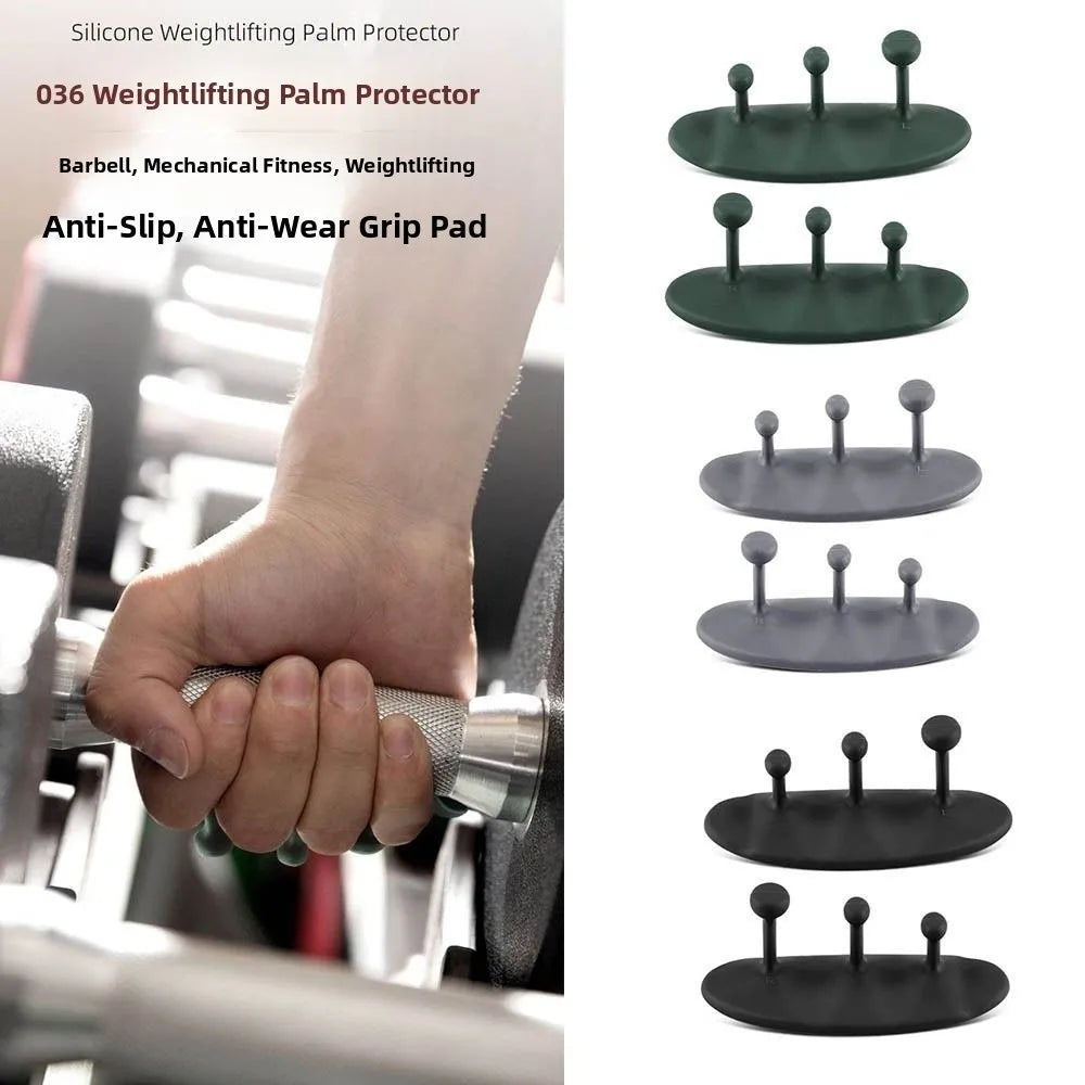 1 Pair Washable Weight Lifting Grips 3-finger Silicone Grip Silicone Palm Grips Breathable Anti-slip Dumbbell Grippers - Fitmora™