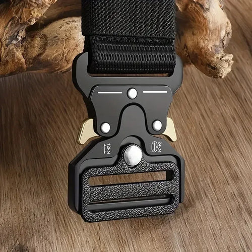 Tactical Belt for Men Quick-Release Buckle Heavy-Duty Nylon Webbing for Outdoor Hunting Survival Gear