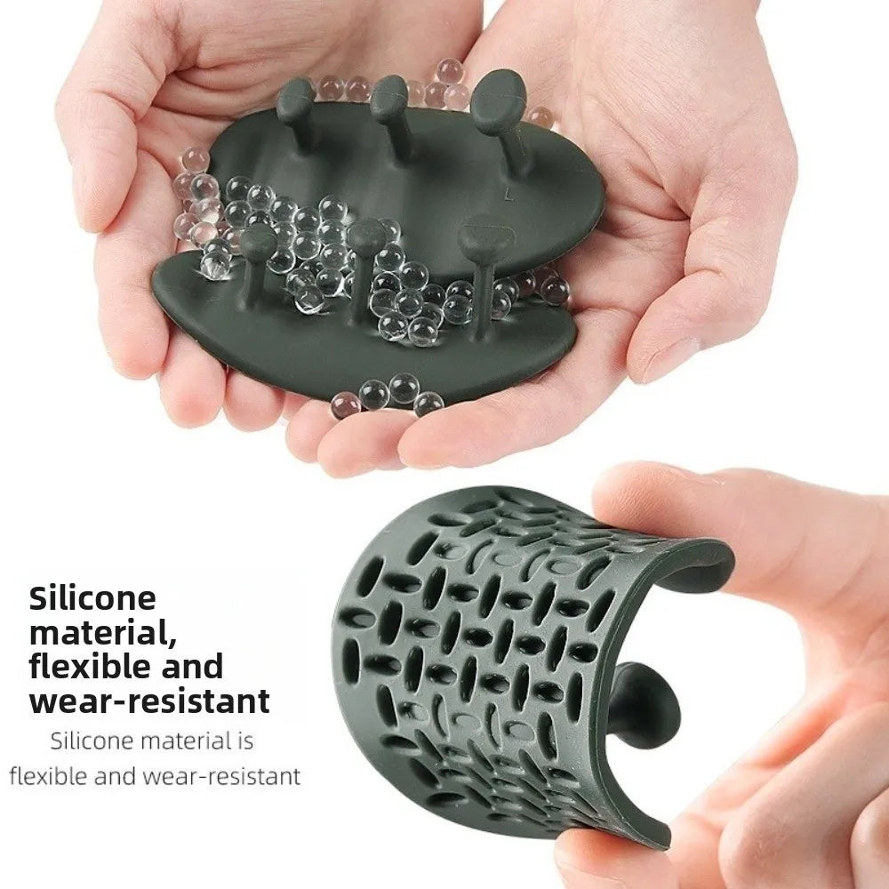 1 Pair Washable Weight Lifting Grips 3-finger Silicone Grip Silicone Palm Grips Breathable Anti-slip Dumbbell Grippers - Fitmora™