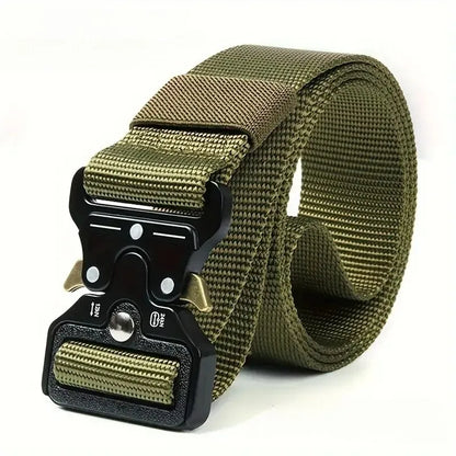 Tactical Belt for Men Quick-Release Buckle Heavy-Duty Nylon Webbing for Outdoor Hunting Survival Gear